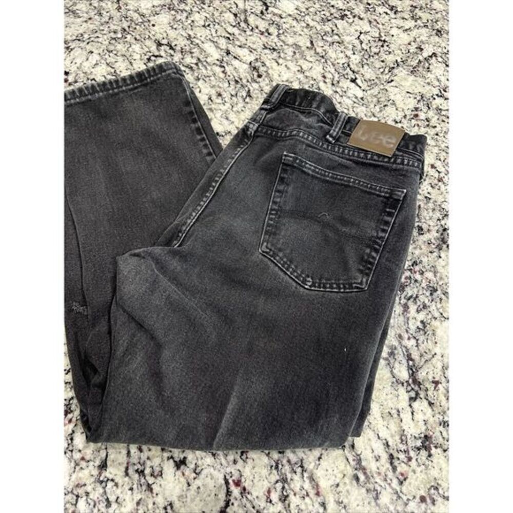 Lee Regular Fit Straight Leg Black Jeans Size 42x29